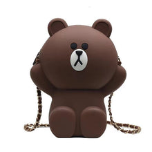 Load image into Gallery viewer, Fashion design women's bear-shaped bag cute funny women's evening dress shoulder bag purse birthday gift 2019