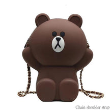 Load image into Gallery viewer, Fashion design women's bear-shaped bag cute funny women's evening dress shoulder bag purse birthday gift 2019