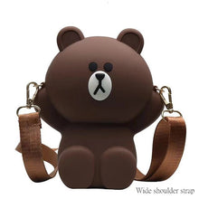 Load image into Gallery viewer, Fashion design women's bear-shaped bag cute funny women's evening dress shoulder bag purse birthday gift 2019
