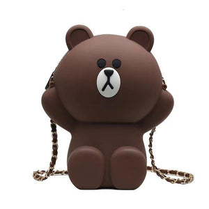 Fashion design women's bear-shaped bag cute funny women's evening dress shoulder bag purse birthday gift 2019