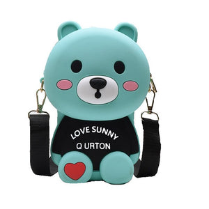 Women Cartoon cute silicone bear messenger shoulder bag  luxury handbags women bags designer for 2018  purses and handbags